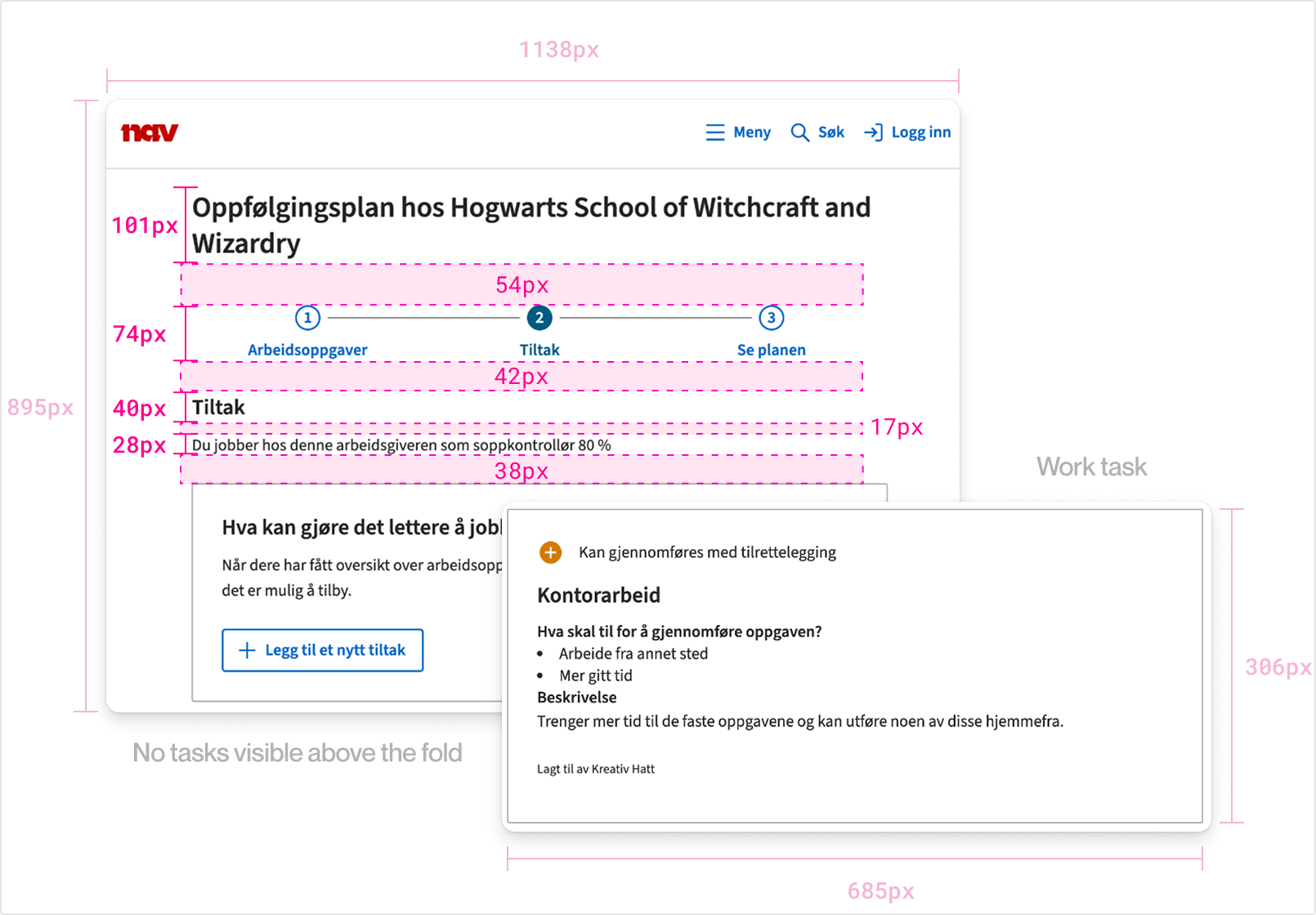 Existing large-card layout