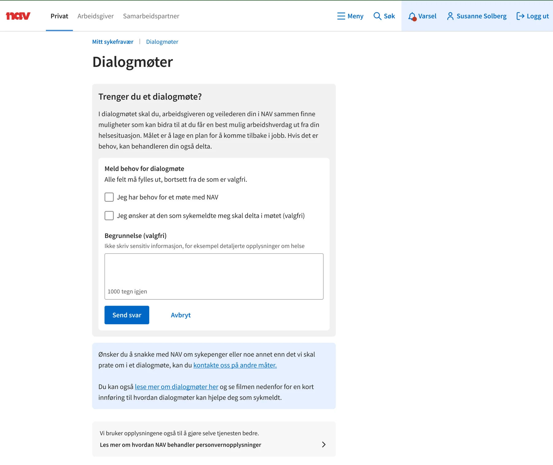 Enlarged UI crop: status and action together