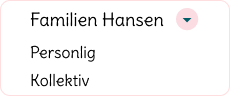 Hamle selector for personal and shared shopping lists